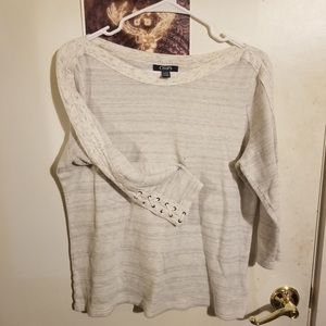 Chaps 3/4 Sleeve Top Sz XL